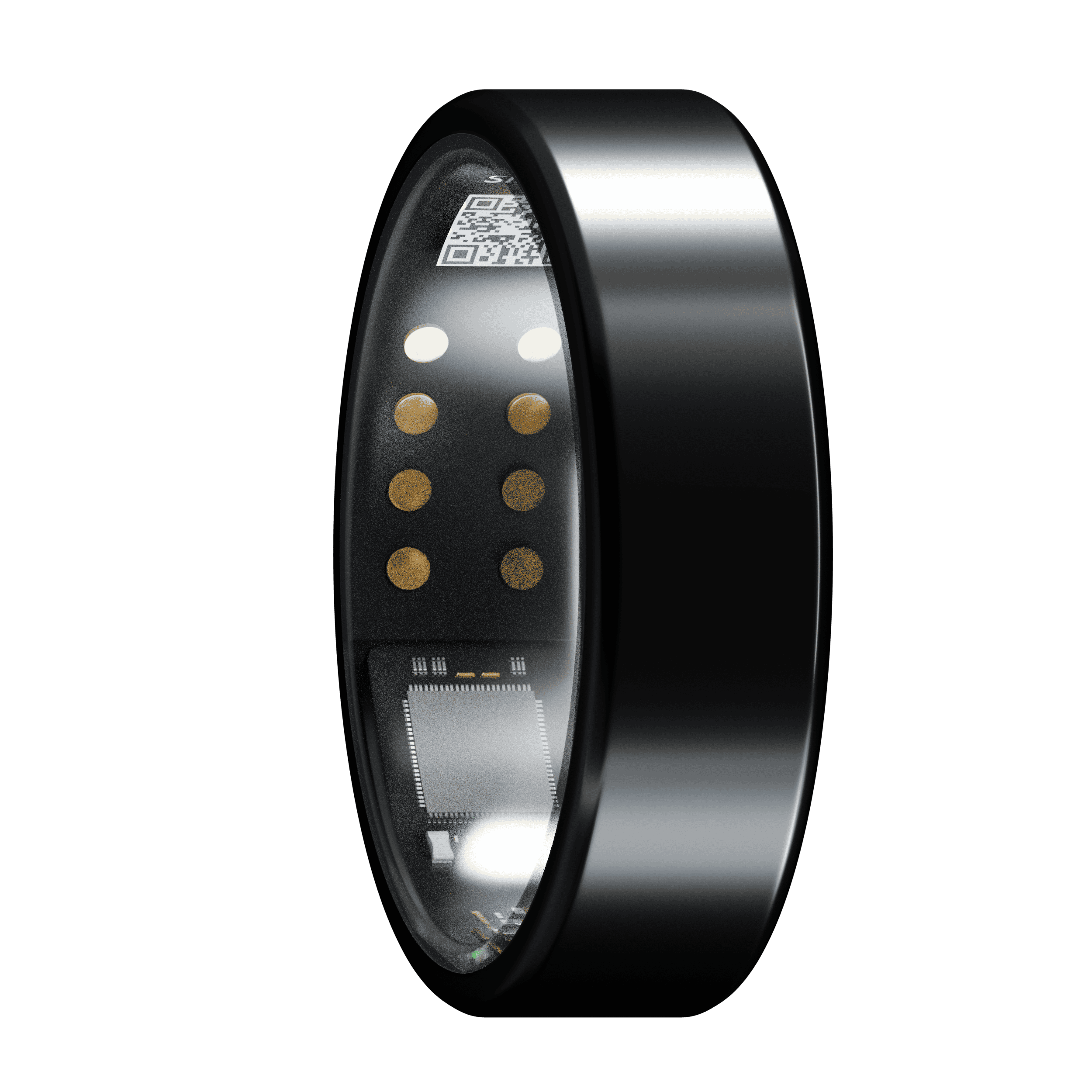 Uni•Q-Ring - Wireless Smart Ring (Stainless Steel Case, Waterproof, Chip RF03, BT Connection, Heart Rate & Sleep Monitoring, Sports Mode) - UniSex + Easy 15-Day Returns - Earbuds (Free Gift) - Unipod