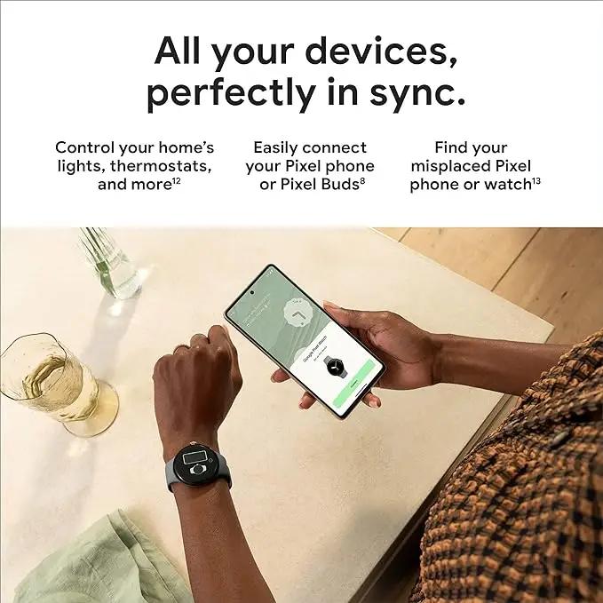 UniWatch Pixel 2 : Top-Notch Connectivity with GPS + Cellular, Advanced Health Tracking, Oxygen & ECG Features, Water Resistance | 1-Year Warranty + Free Airpods [Imported Quality] - Unipod