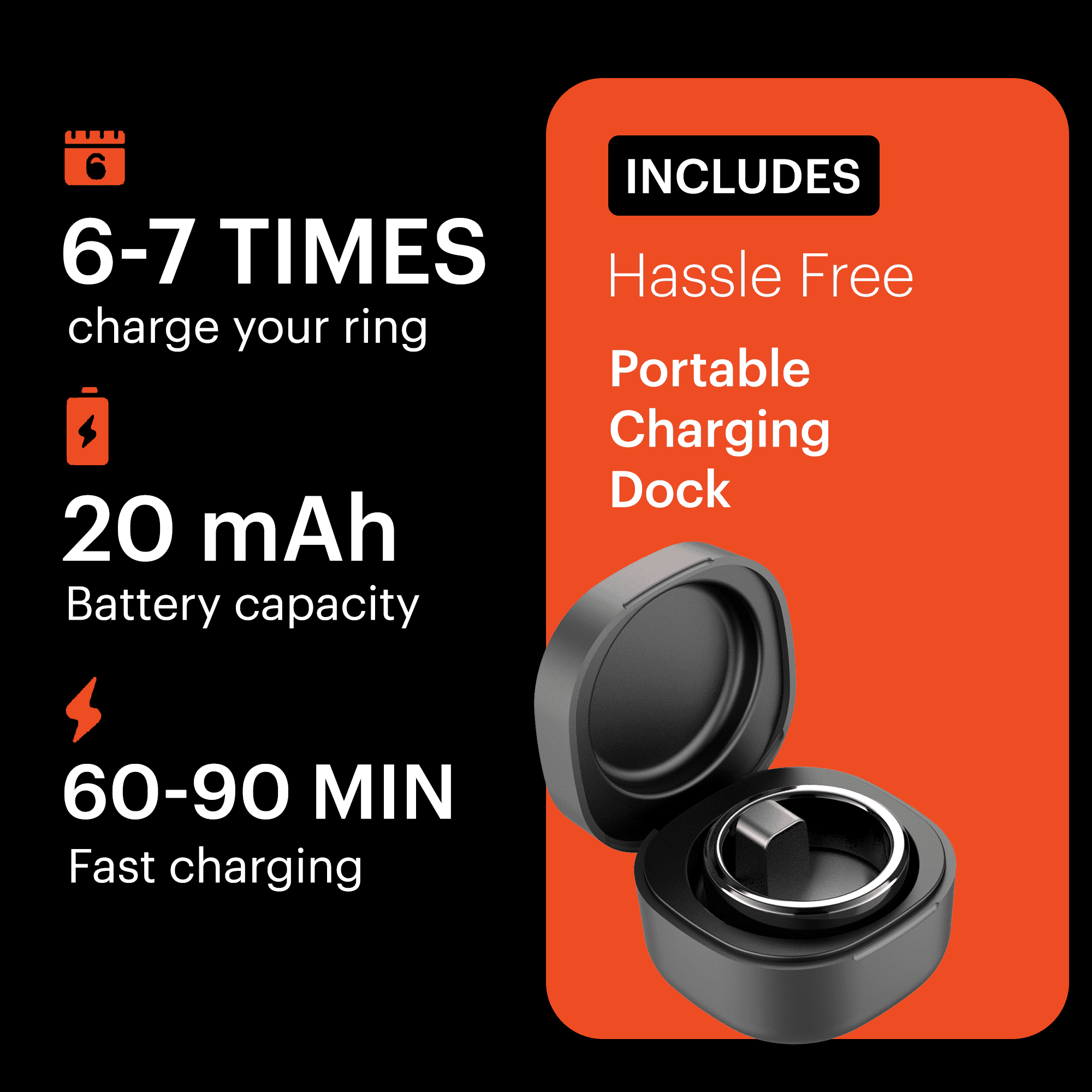 Uni•Q-Ring - Wireless Smart Ring (Stainless Steel Case, Waterproof, Chip RF03, BT Connection, Heart Rate & Sleep Monitoring, Sports Mode) - UniSex + Easy 15-Day Returns - Earbuds (Free Gift) - Unipod